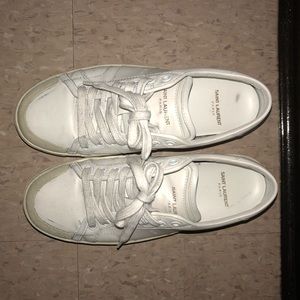 Saint Laurent Distressed Court Classic Sneakers